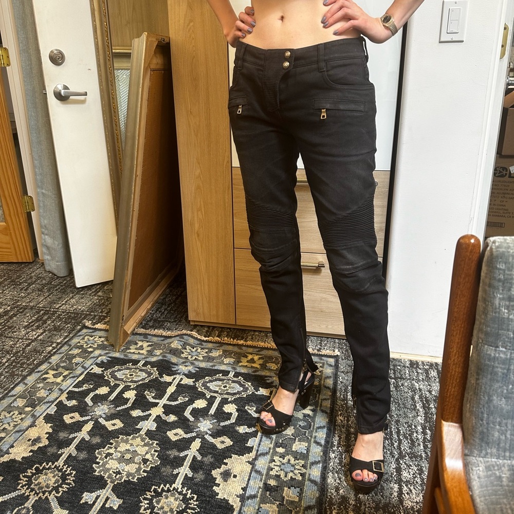 Balmain Moto Jeans, NWT